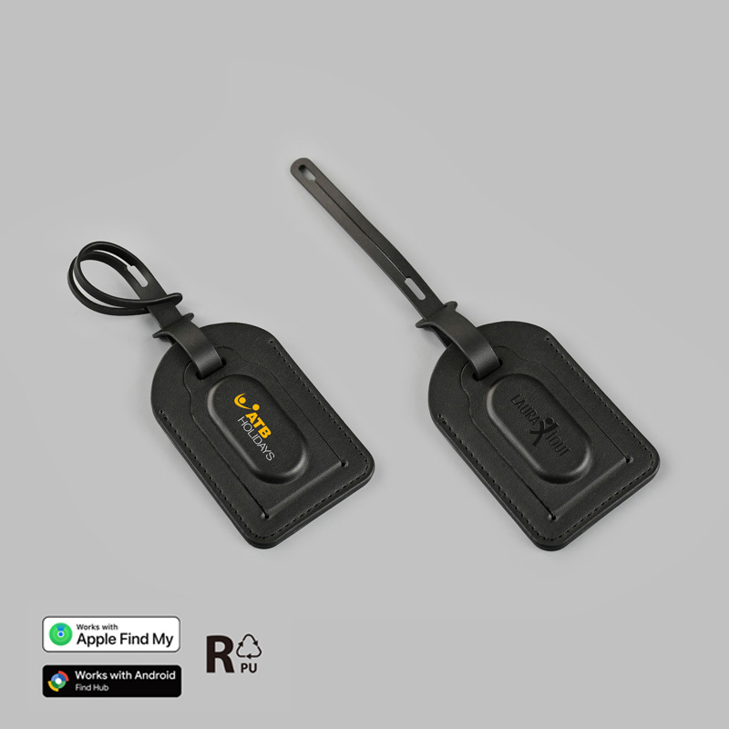 DRB-6845 Recycled PU Dual System Tracker Luggage Tag